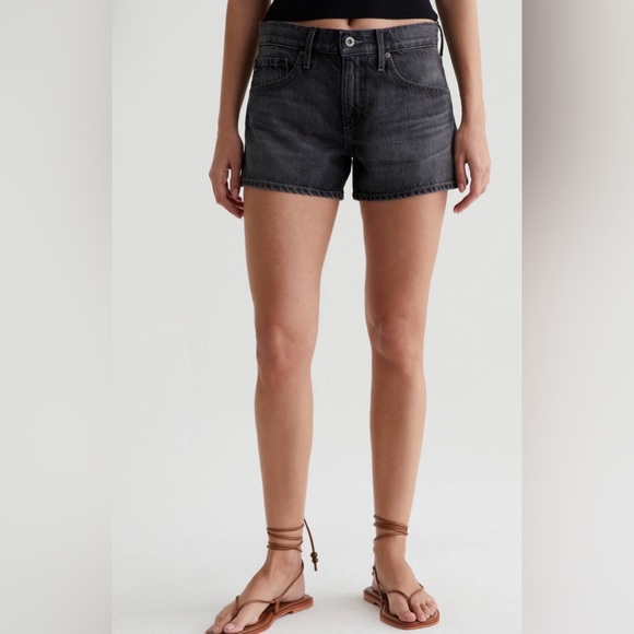 Ag Adriano Goldschmied Pants - AG Adriano Goldschmied Hailey Relaxed Jean Short Black Stone 28